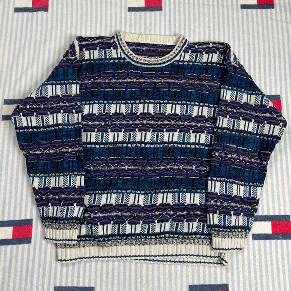 Other - Vintage coogi like 3D style crewneck sweater